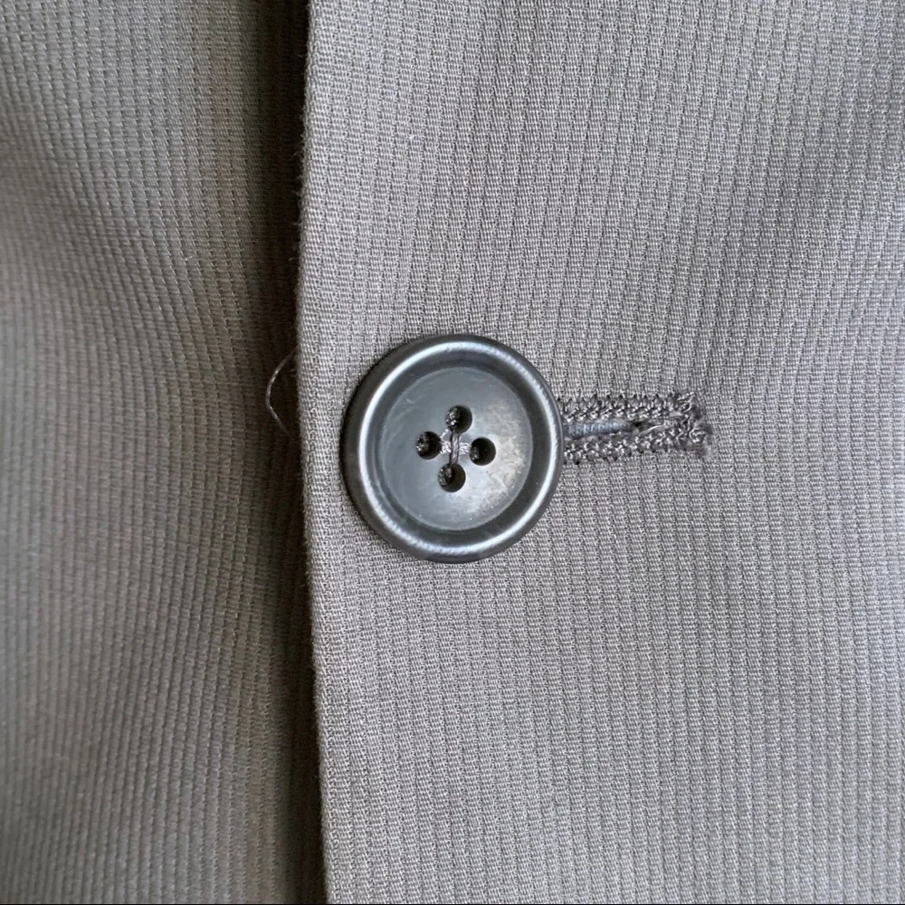 Banana Republic cotton gray blazer suit jacket old money summer academia preppy